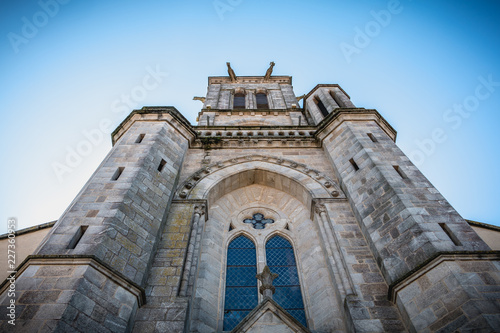 architectural detail of Saint Jean-Baptiste Church in Montaigu
