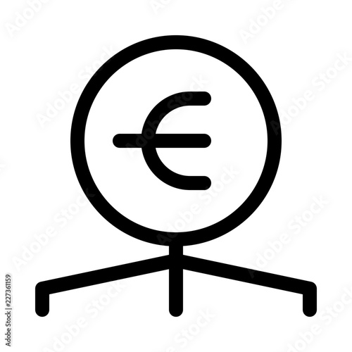 Distribute Euro Finance Money Exchequer Cash vector icon