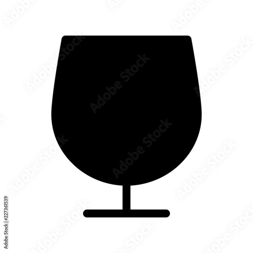 Cognac Glass Bar Restaurant Drink Club vector icon