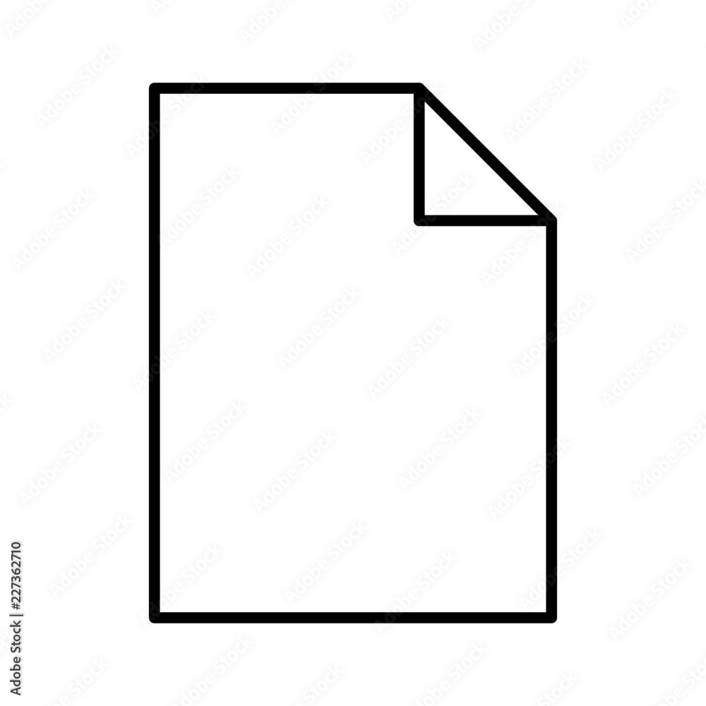 Document Blank Stationary Office Desk Business vector icon