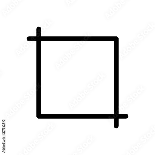 Crop Image Cut Resize Retouch vector icon