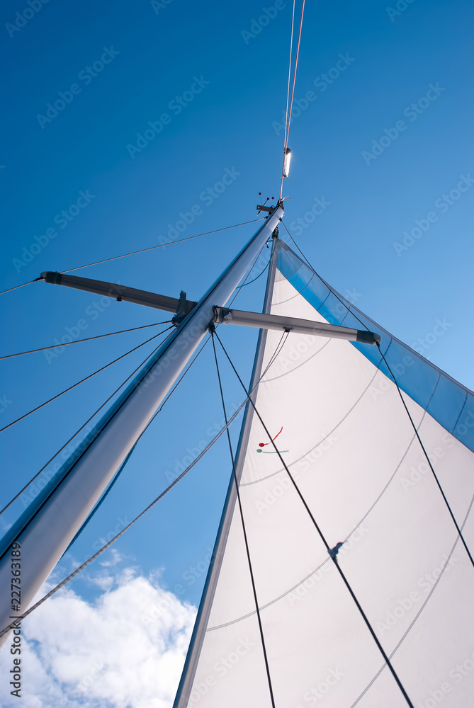 Mast of a sailing yacht Mast of a sailing yacht