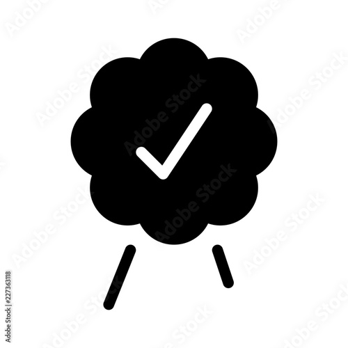 Credible Quality Award Medal vector icon