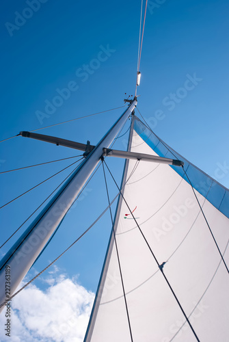 Mast of a sailing yacht