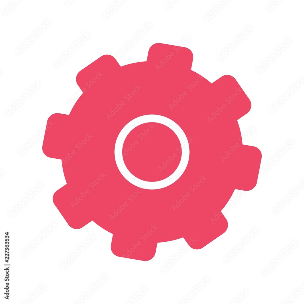 Settings icon with additional gears icon, vector illustration. Settings icon with additional gears icon, vector illustration.