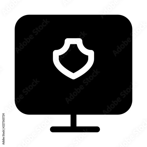 Display Shield Security Protect Protection Secure vector icon