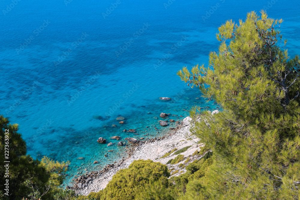 Amazing view of the west coast of Lefkada island, Greece, Europe