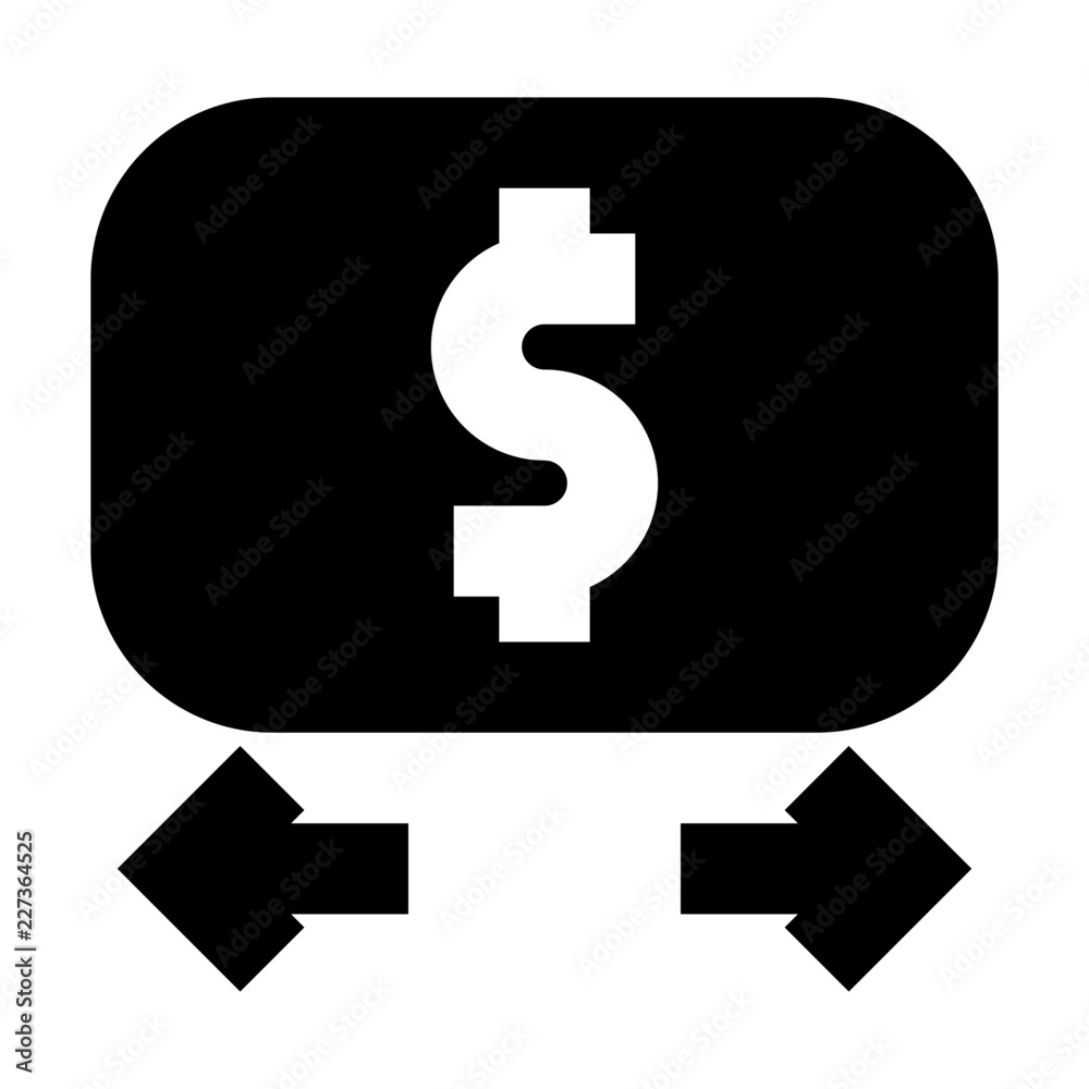 Currency Exchange Dollar Note Finance Money Exchequer Cash vector icon Currency Exchange Dollar Note Finance Money Exchequer Cash vector icon