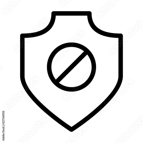 Deactivate Shield Security Safety Protection Secure vector icon