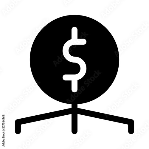 Distribute Dollar Finance Money Exchequer Cash vector icon