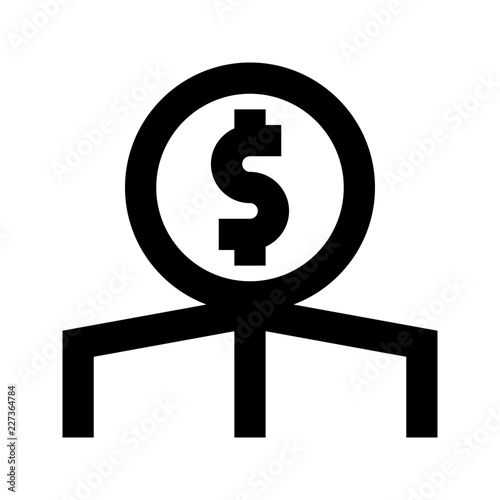 Distribute Dollar Finance Money Exchequer Cash vector icon