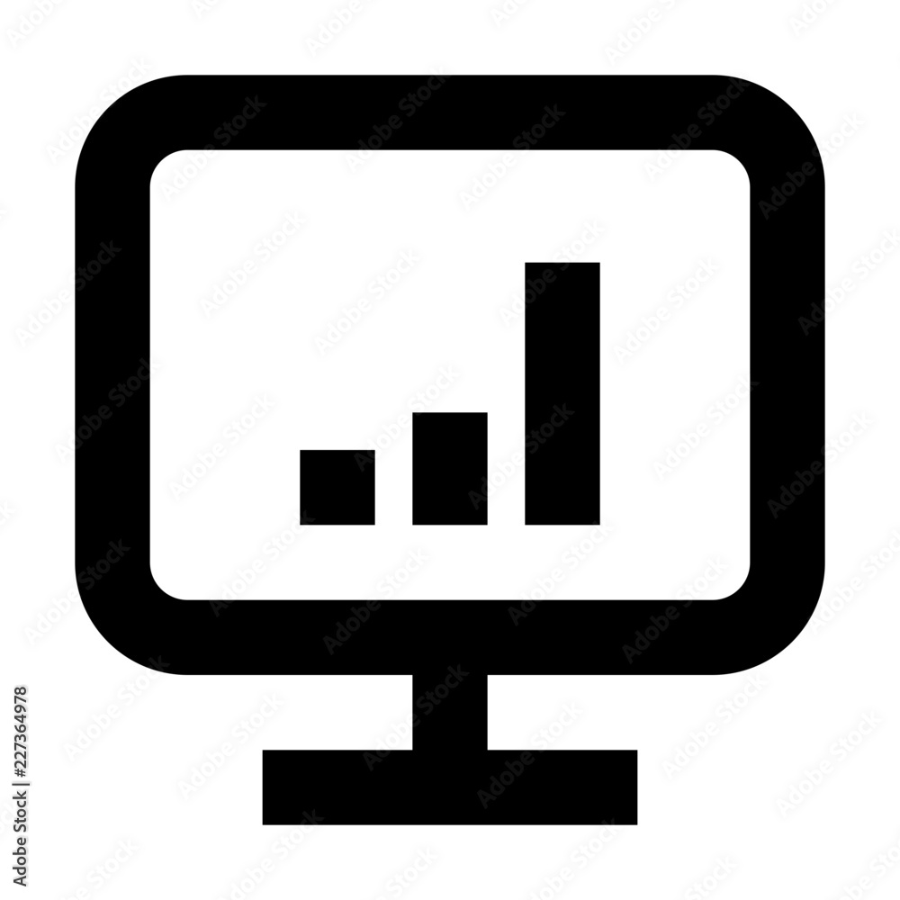 Display Bar Chart Commerce Market Shop Supermarket vector icon Display Bar Chart Commerce Market Shop Supermarket vector icon
