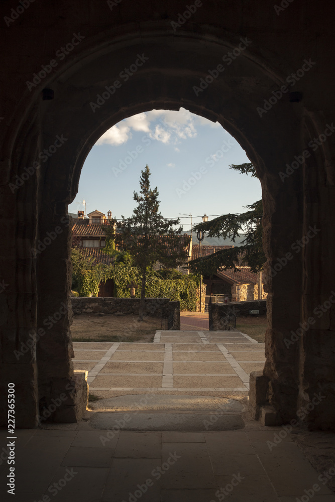 Fototapeta premium General view of the Romanesque church of Sotosalbos in Segovia, Spain