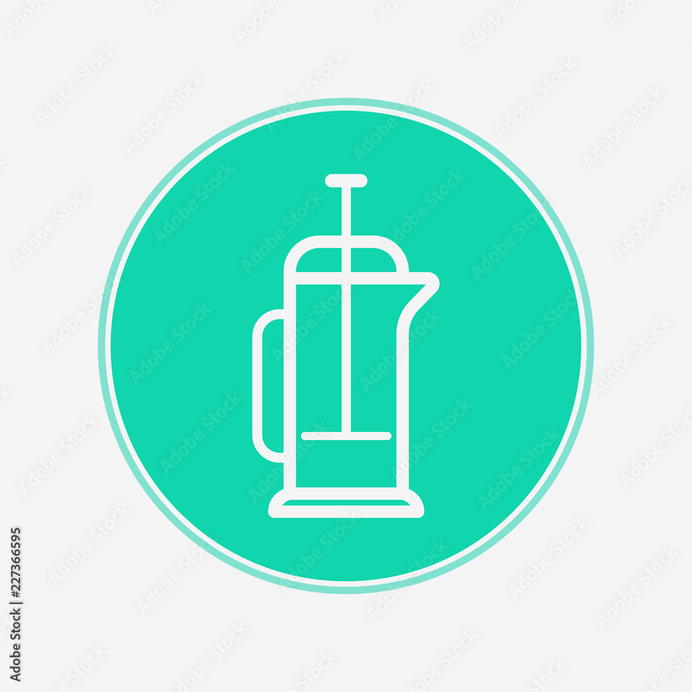 Coffee press vector icon sign symbol Coffee press vector icon sign symbol