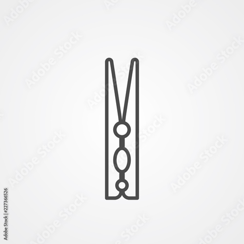 Clothespins vector icon sign symbol