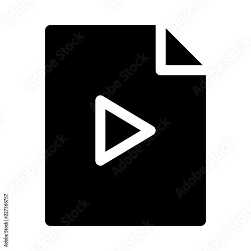 Document File Video Gui Web vector icon
