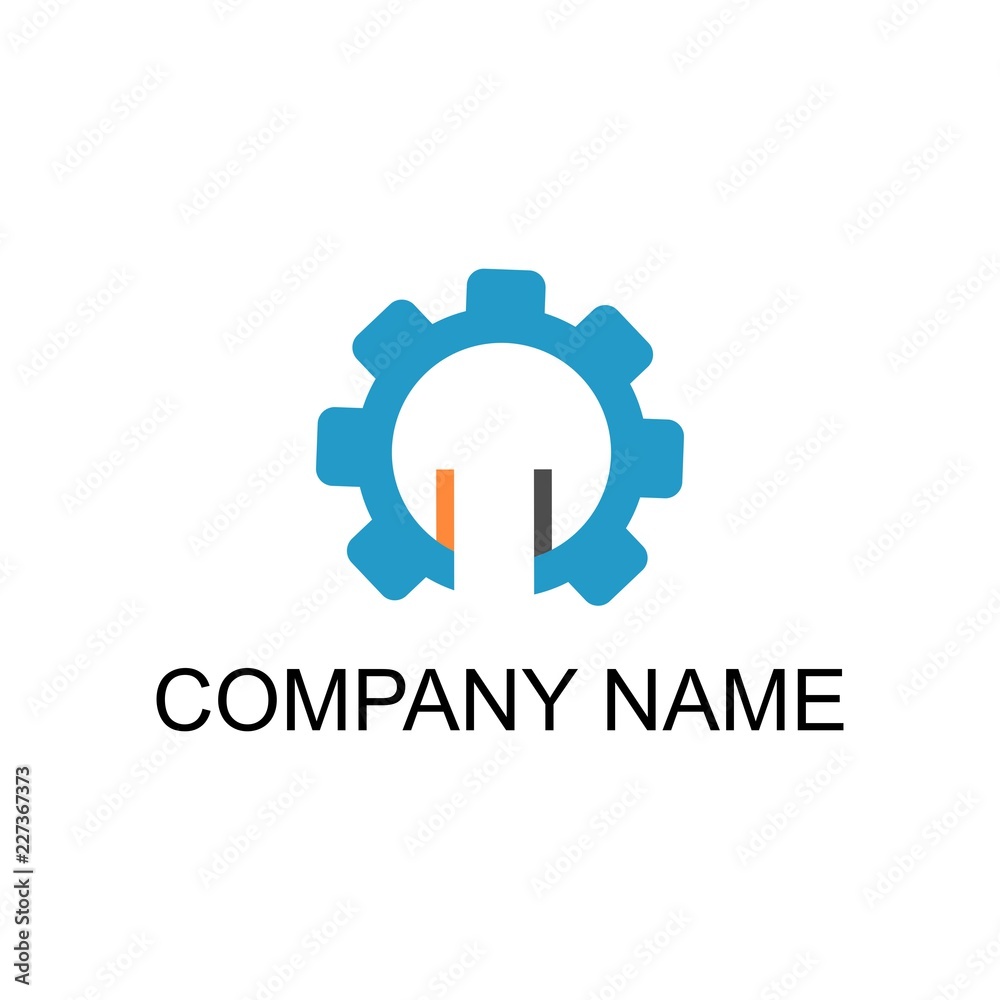 Fototapeta premium gear icon vector, flat design best vector icon