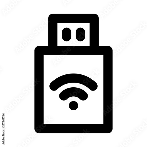 Dongle Wifi Electronics Devices Technology Products vector icon