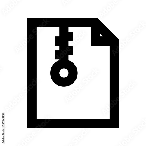 Document File Zip Compress Gui Web vector icon