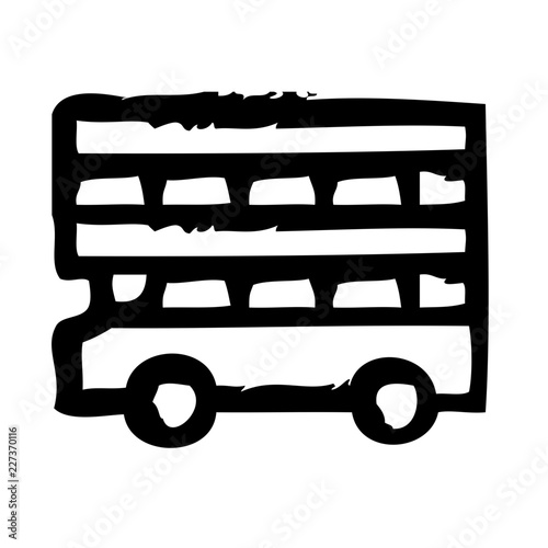Double Decker City Town Map Locations vector icon