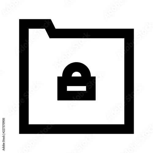 Folder Lock Security Protect Protection Secure vector icon