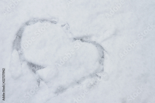 Heart in the snow. Winter has come. © naturelight