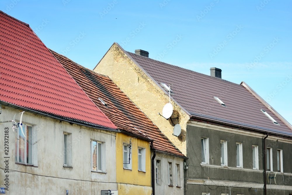 Old traditional houses in a medieval town Old traditional houses in a medieval town
