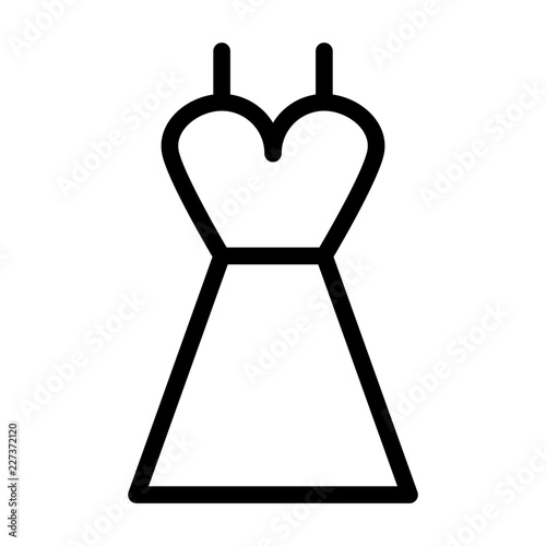 Dress Women Clothes Fashion Wear Laundry Clothing vector icon