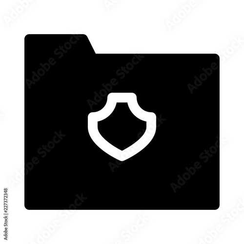 Folder Shield Security Protect Protection Secure vector icon