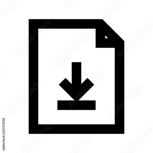 Document File Download Gui Web vector icon