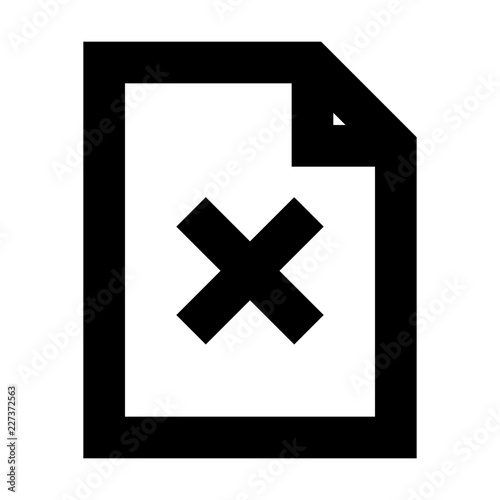 Document File Delete Gui Web vector icon