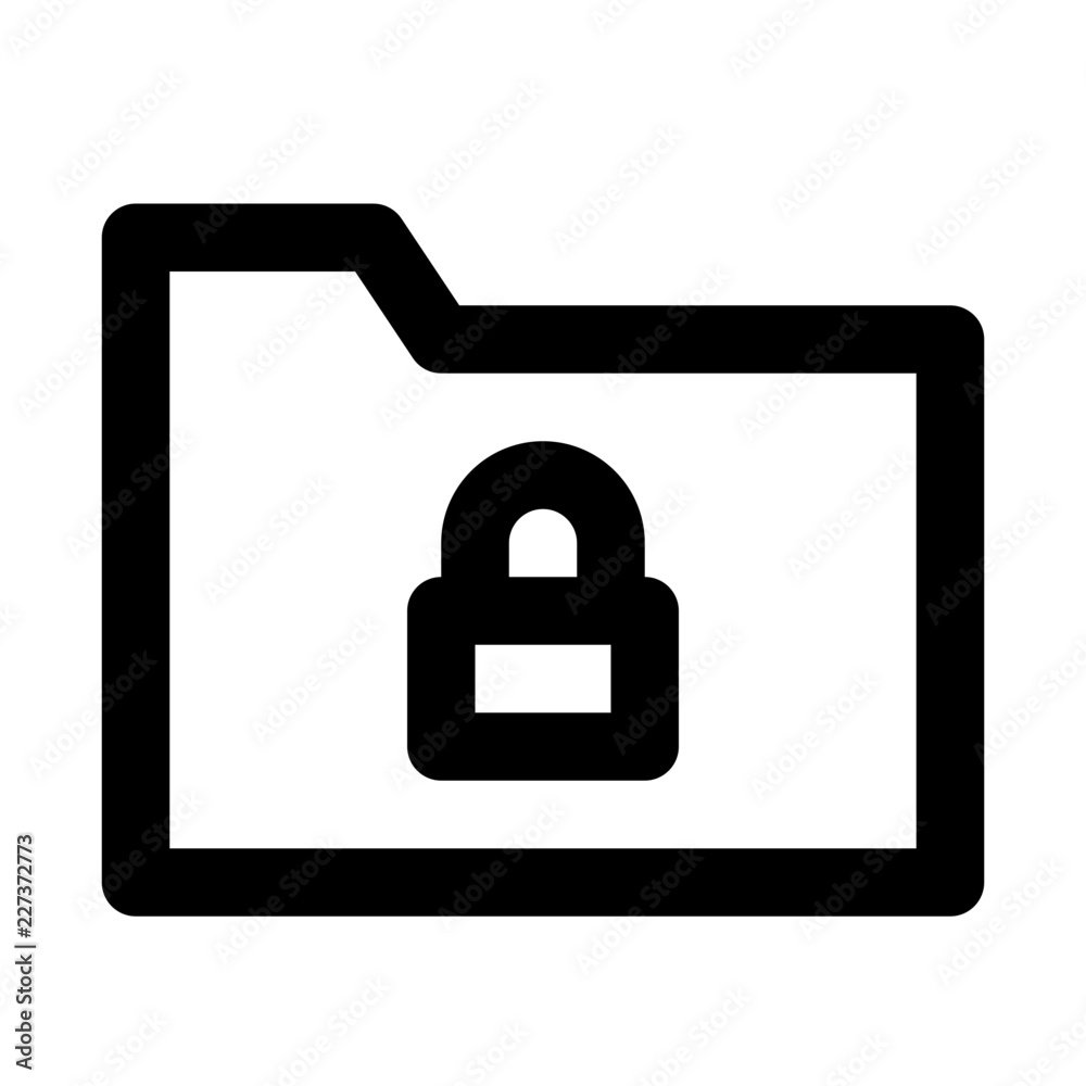Folder Lock Application Web Interface Software vector icon Folder Lock Application Web Interface Software vector icon