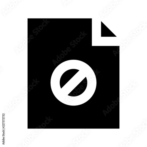 Document File NO Access Gui Web vector icon