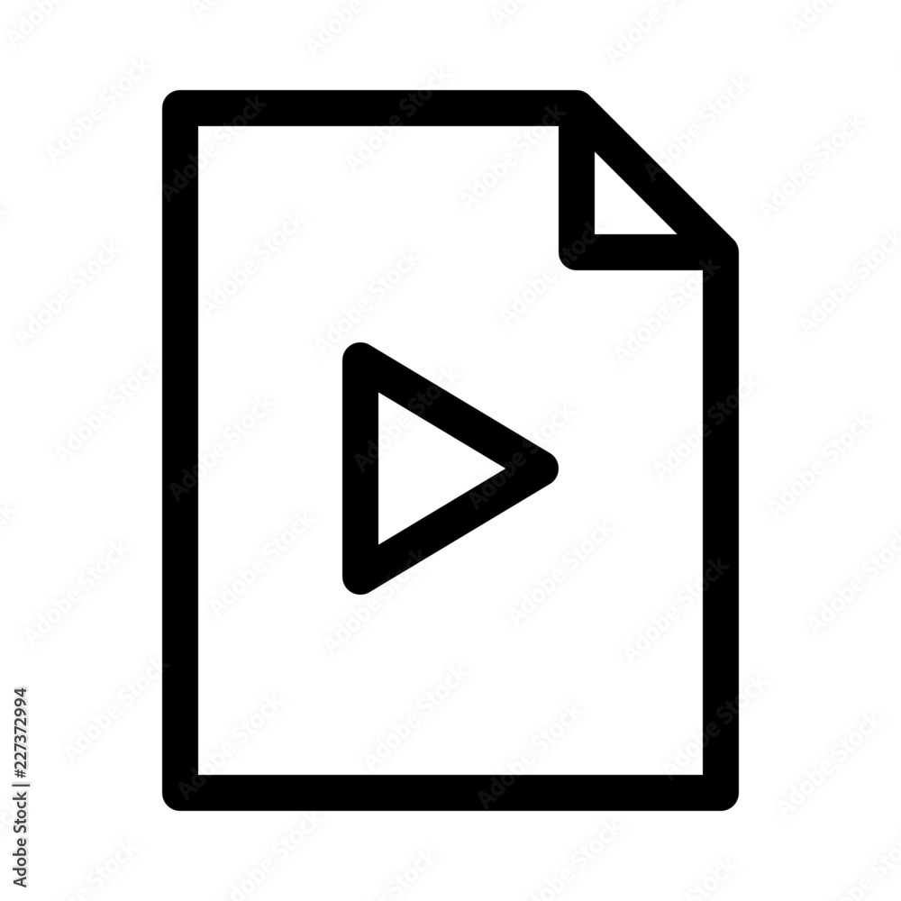 Document File Video Gui Web vector icon Document File Video Gui Web vector icon