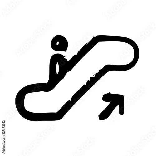 Escalator Entry Conference Presentation Workshop Business vector icon