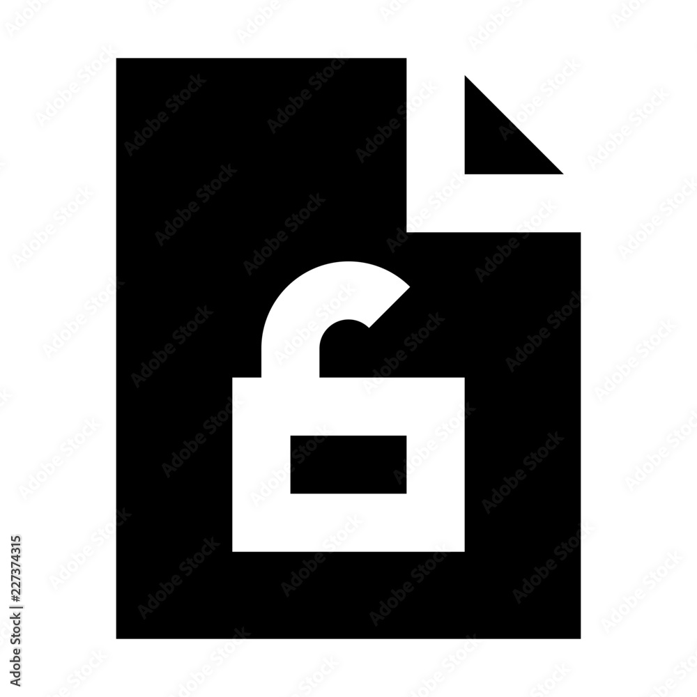Document File Unlocked Gui Web vector icon Document File Unlocked Gui Web vector icon