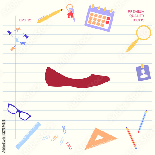 Ballerina flats - women shoe, the silhouette