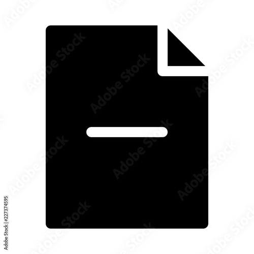 Document File Remove Gui Web vector icon