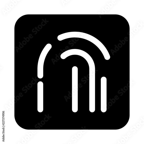 Fingerprint Security Protect Protection Secure vector icon