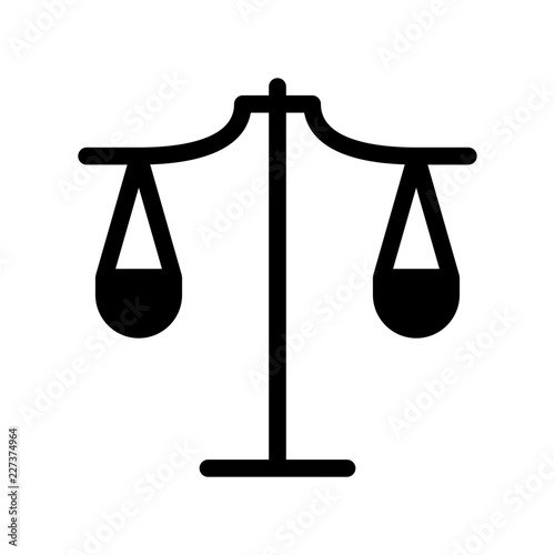 Ethic Scale Law Justice Decision vector icon