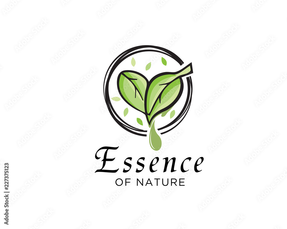 Circle Leaf Heart Logo Design Inspiration Circle Leaf Heart Logo Design Inspiration