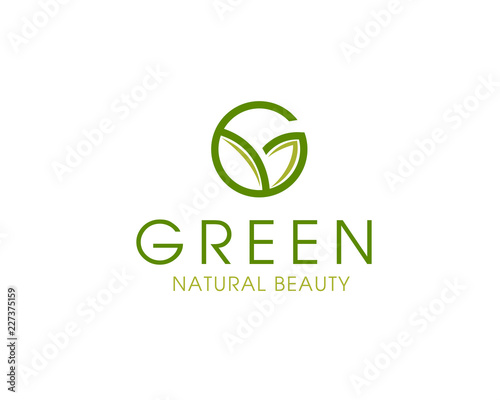 Green G Initial Logo Design inspiration
