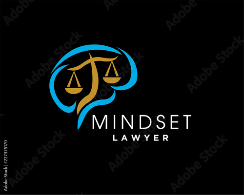 Brain and Scale of justice logo design inspiration