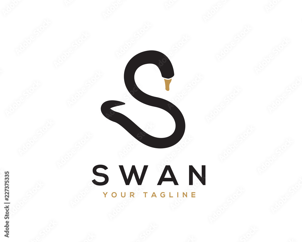 S Initials Swan Logo Design Inspiration S Initials Swan Logo Design Inspiration