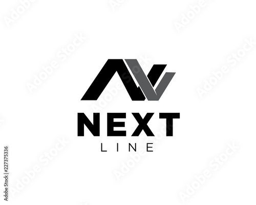 Nl, Nv Initials logo Design inspiration