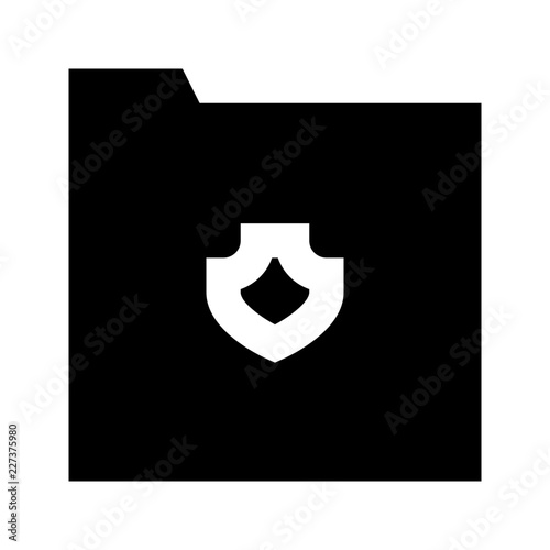 Folder Shield Security Protect Protection Secure vector icon