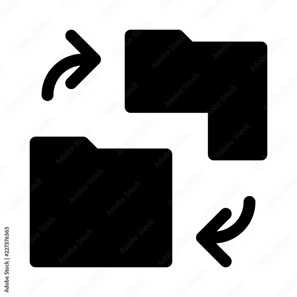 Folder Directory Sync Gui Web vector icon Folder Directory Sync Gui Web vector icon