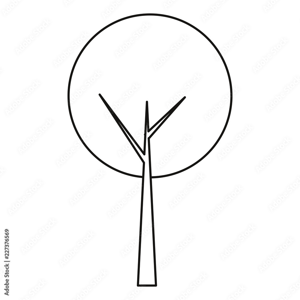 tree outline on white background tree outline on white background
