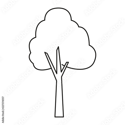 tree outline on white background