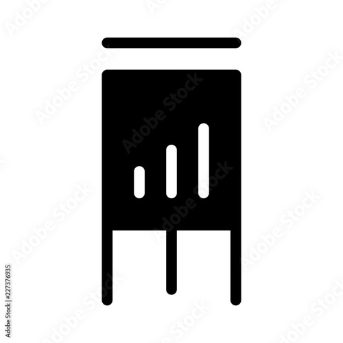Flipchart Conference Presentation Workshop Business vector icon